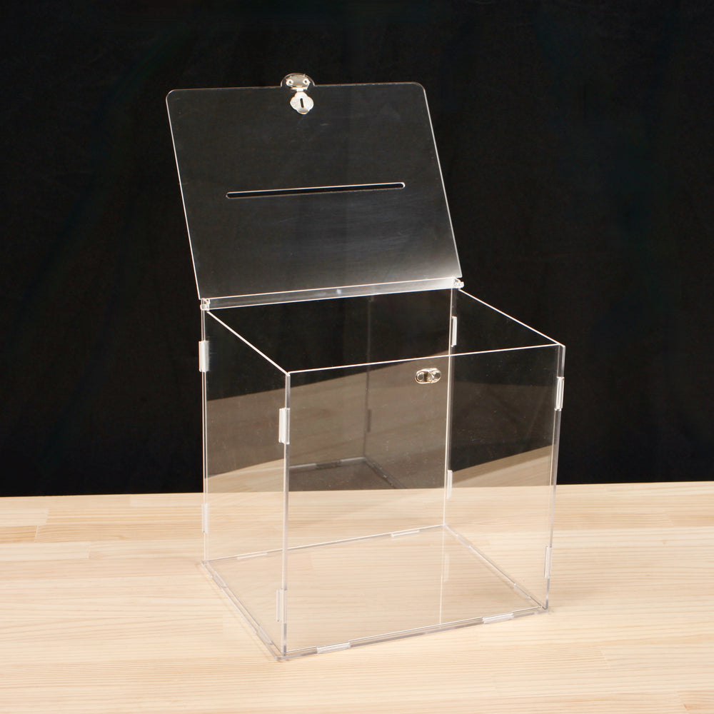 Wishing Well Wedding Card Box - Clear Acrylic open