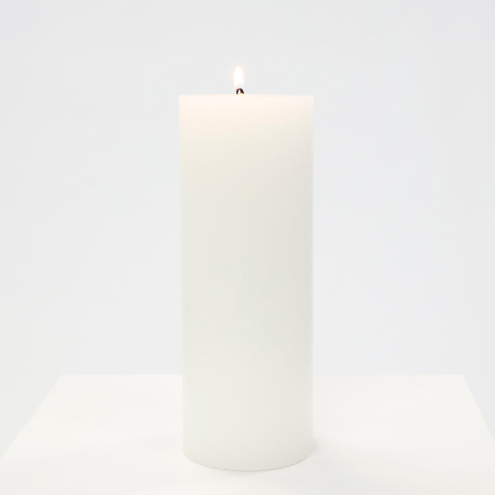 Wax Pillar Candle - White (7.5x20cm)