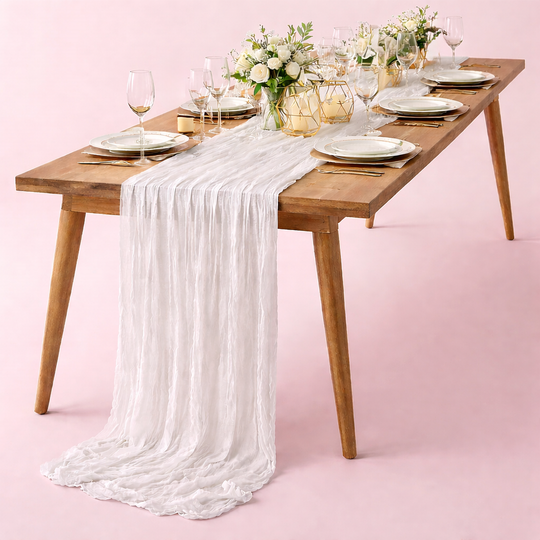 Cheesecloth Table Runner - Extra Long (12m) - White