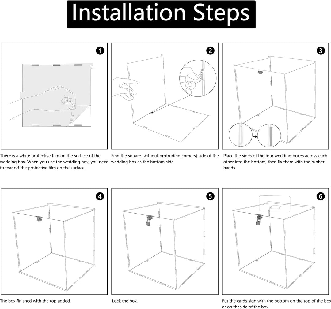 Wishing Well Wedding Card Box - White Acrylic