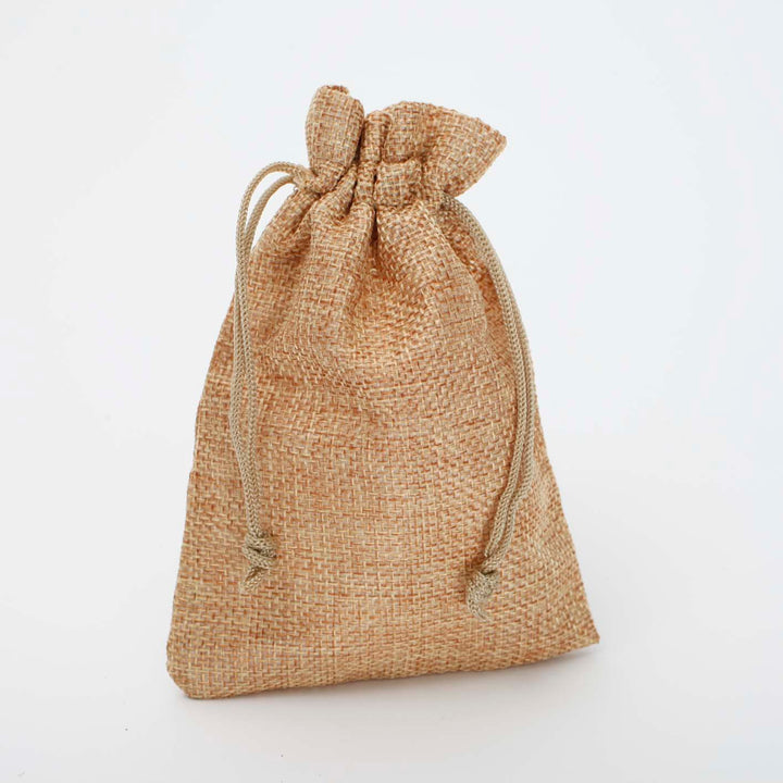 Faux Hessian Favour Bag - Hessian Colour - 10x14cm