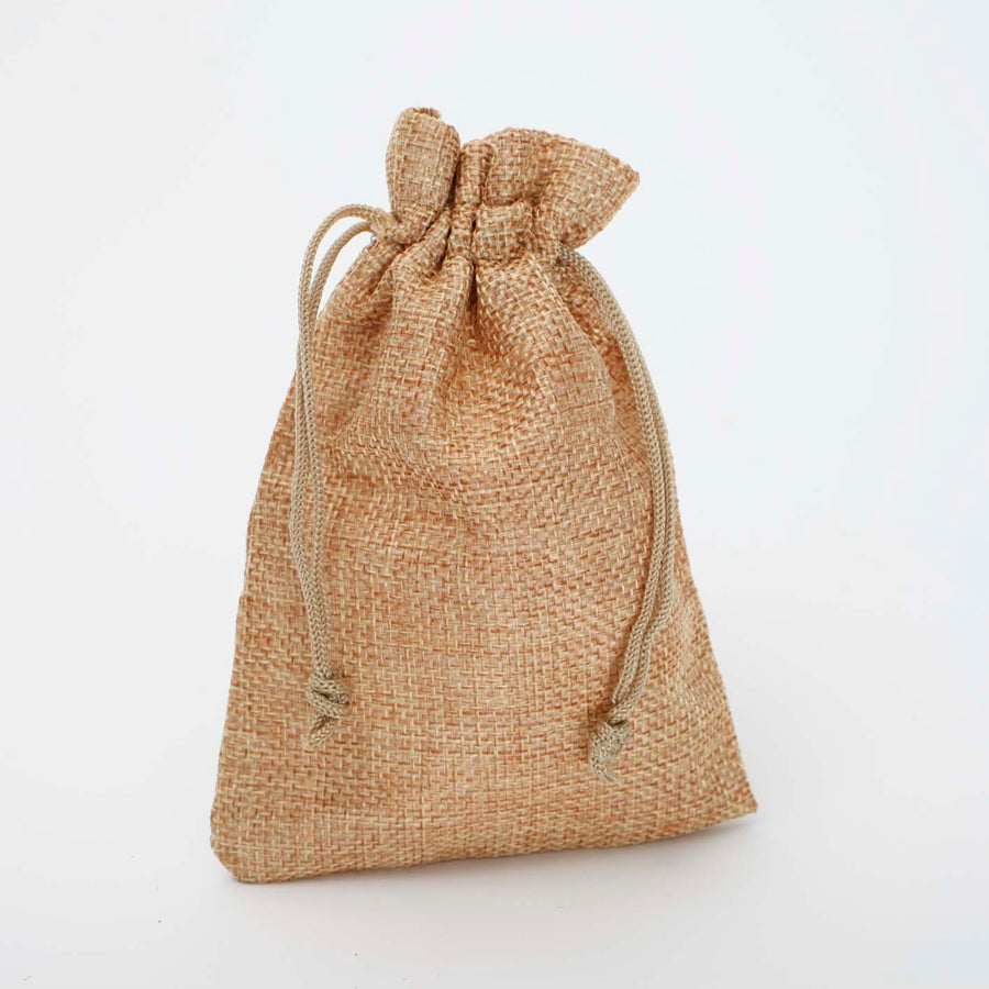 Faux Hessian Favour Bag - Hessian Colour - 10x14cm