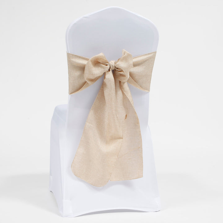 Soft Faux Hessian Chair Sashes