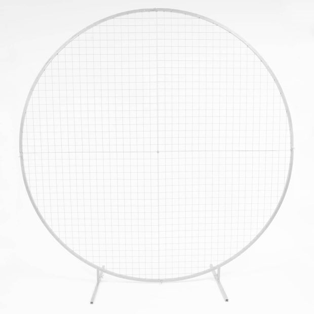 Round Mesh Balloon Arch - White (2m) - 4 Parts