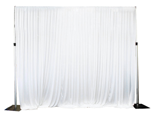 White Ice Silk Satin Backdrops - No Swag - 3 meters length x 3 meters high