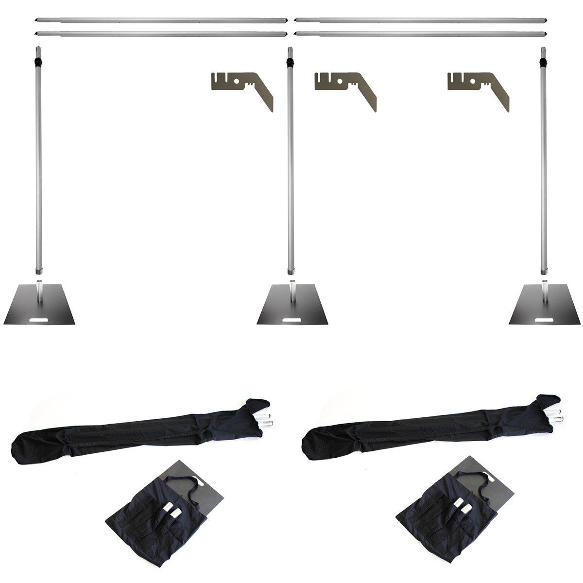 Deluxe Backdrop Stand Set for 6mx3m Deluxe | Luna Wedding & Event Supplies