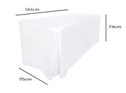 White Fitted Tablecloth (6ft) - Spun Polyester