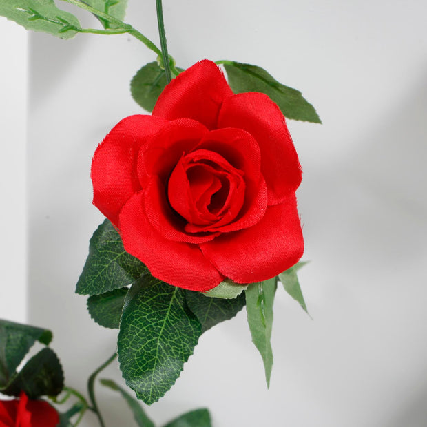 Red Rose (6cm) Artificial Flower Vine - 2.2m