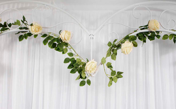 CLEARANCE Cream Rose (9cm) Artificial Flower Vine - 1.6m