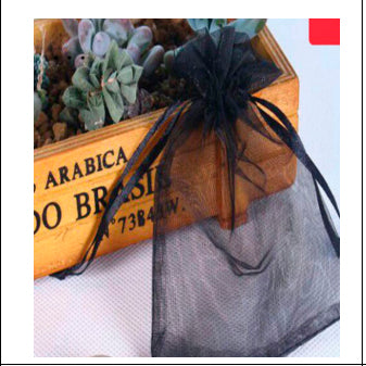 Organza Bags - Black (10x15cm)