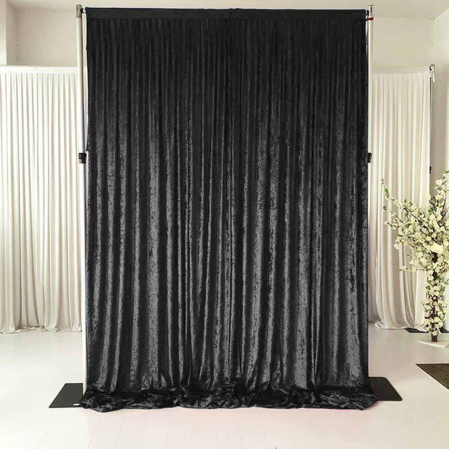 Black Velvet Backdrop Curtains Luna Wedding & Event Supplies