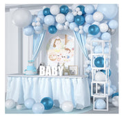 Blue Balloon Garland Baby Shower backdrop