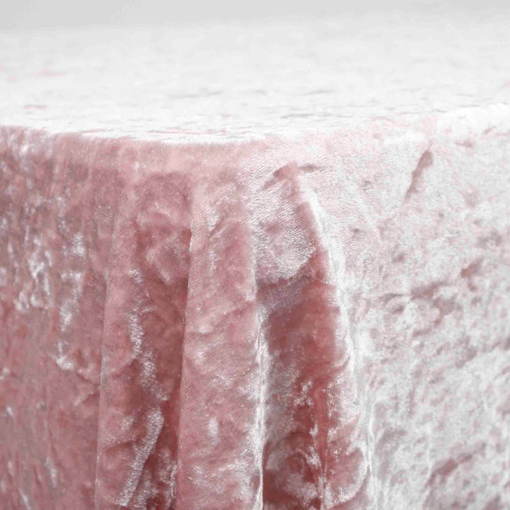 Blush Rectangle velvet tablecloth closeup