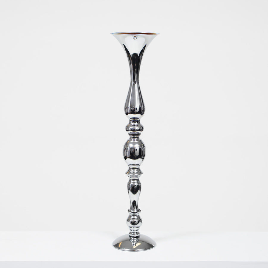 Silver Candlestick Pedestal Candelabra and Centrepiece Vase - (58cm Tall)