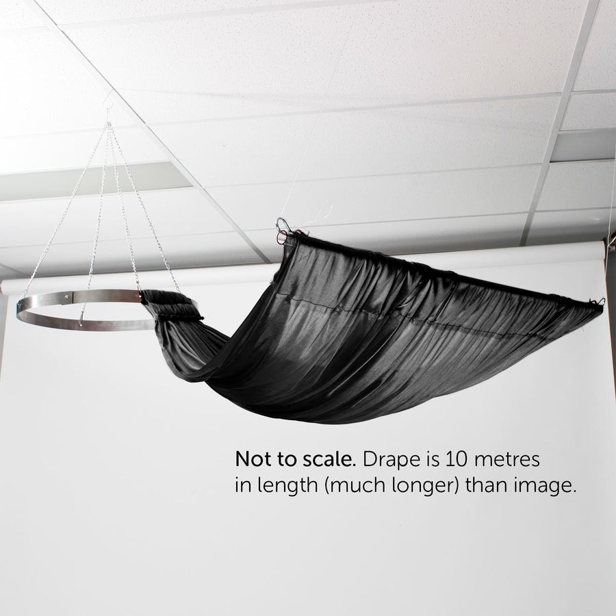 Ceiling Drape Ice Silk - Black