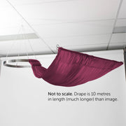 Ceiling Drape Ice Silk - Burgundy - 10 metres