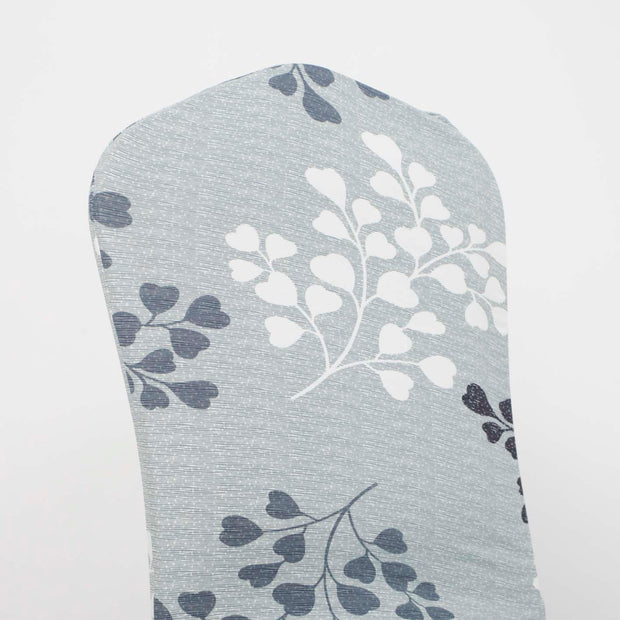 Lycra Chair Covers (Toppers) - Light Green With Leaf Pattern Back