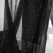 Black Chiffon Fabric with Glitter 1.5mx25m 3
