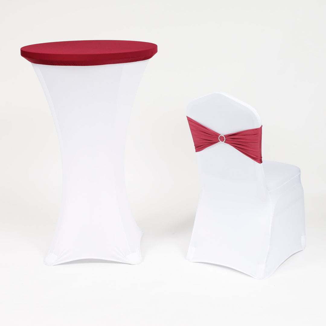 Burgundy Cocktail Table Toppers