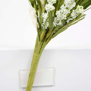 CLEARANCE Artificial Dried Flower Crepe Paper Bouquet  - White and Green