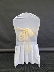 Clearance Organza Chair Sashes - Light Gold