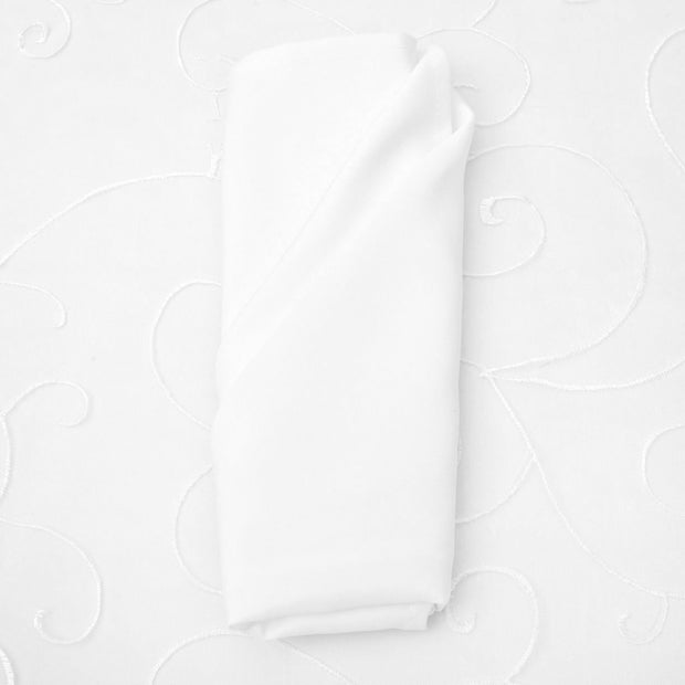 Cloth Napkins - White (50x50cm) with a lovely fold style