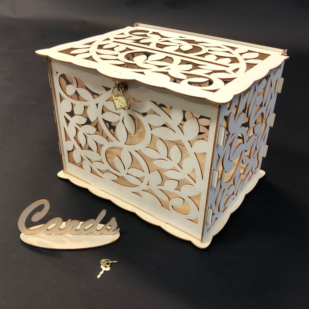 Plain Floral wishing well card box