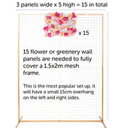 Flower Wall - Rose & Hydrangea (Pink, White, Peach)