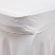 Princess White Lycra Chair Covers (190gsm) Seat close up