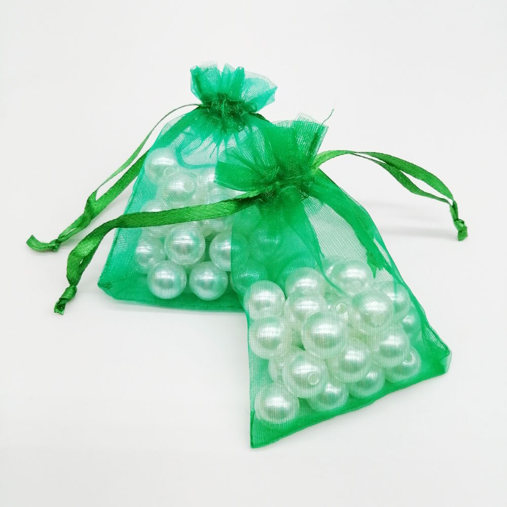 Organza Bags - Green (10x15cm)