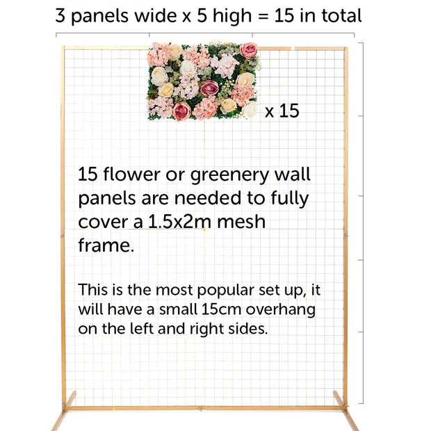 PREMIUM Flower Wall - Peony, Rose, Hydrangea & Box Hedge (Blush Pink, Peach, Cream, Green)