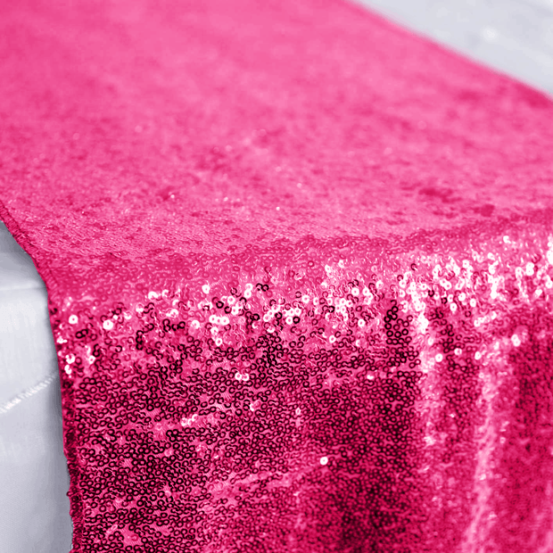 Sequin Table Runner - Hot Pink Close Up