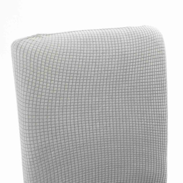 Lycra Dining Chair Covers (Toppers) - Jacquard Silver