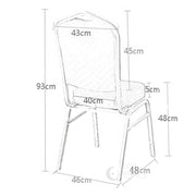 Black Lycra Chair Covers (210gsm) - Banquet Chair Dimensions