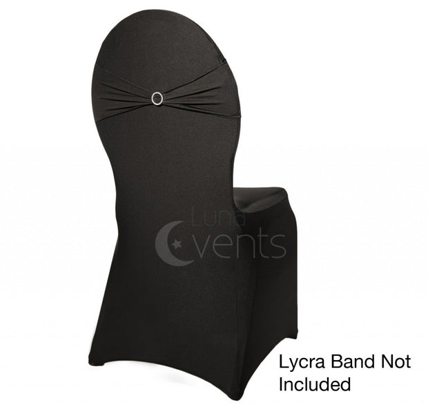 Black Lycra Chair Covers (210gsm) - Black Lycra Chair Cover with Black Lycra Chair Band
