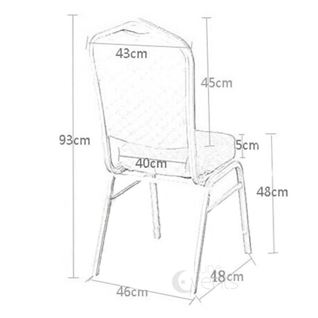 White Lycra Chair Covers (190gsm) - Banquet Chair Dimensions