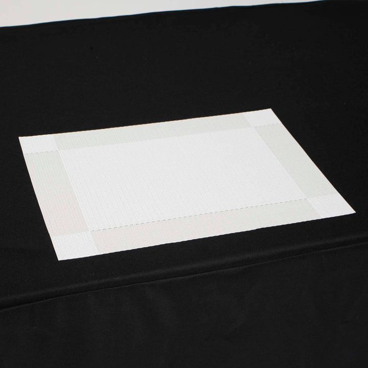 White Woven PVC Placemat