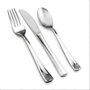 silver plastic cutlery