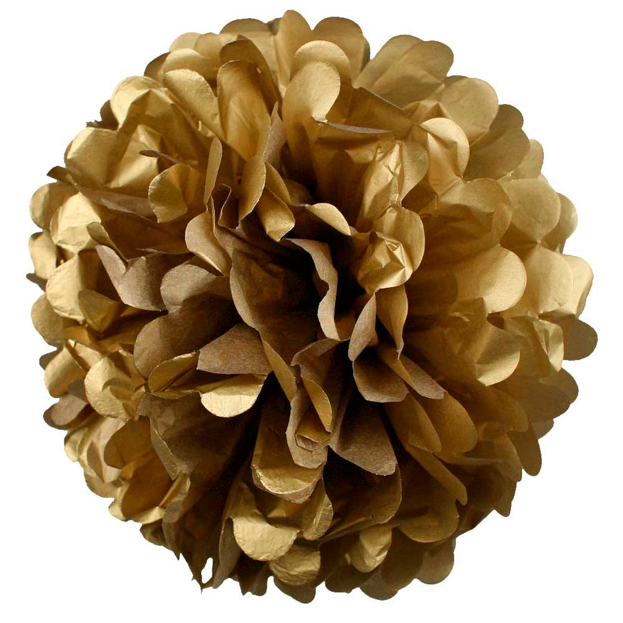 Paper Pom Poms - Gold (35cm)