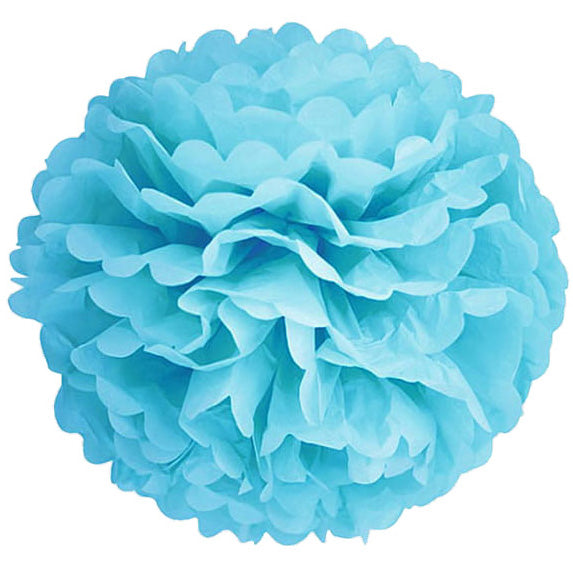 Paper Pom Poms - Light Blue (35cm)