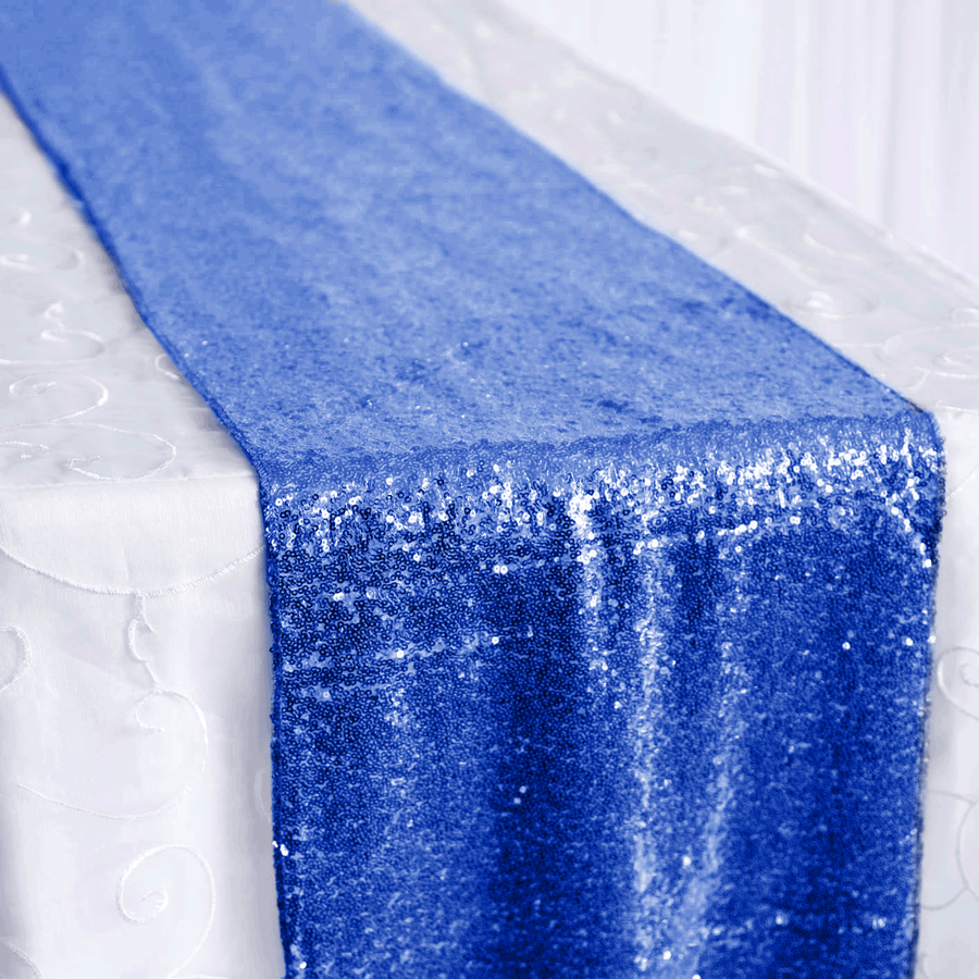 Sequin Table Runner - Royal Blue