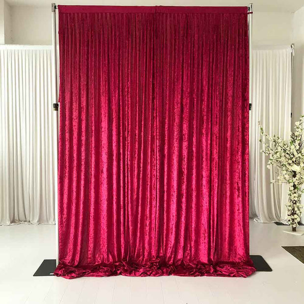 Burgundy Red Velvet Backdrop Curtain