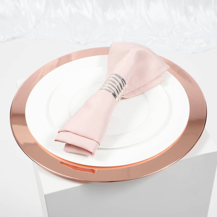 Rose Gold Mirror Charger Plate Sets - 33cm