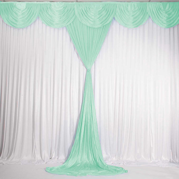 Mint Ice Silk Satin Backdrop Convertible Panels 1mx3m