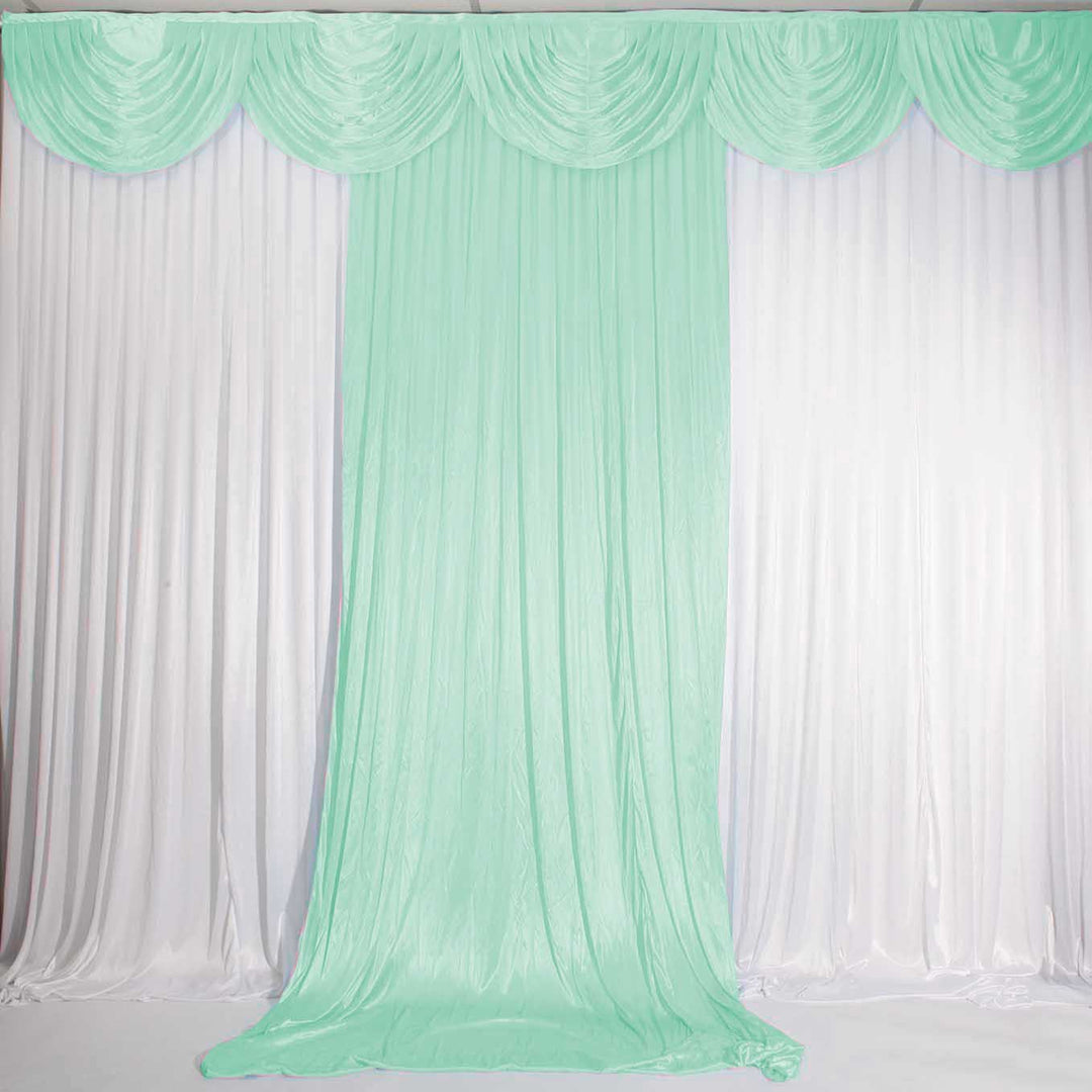 Mint Ice Silk Satin Backdrop Convertible Panels 1mx3m Open