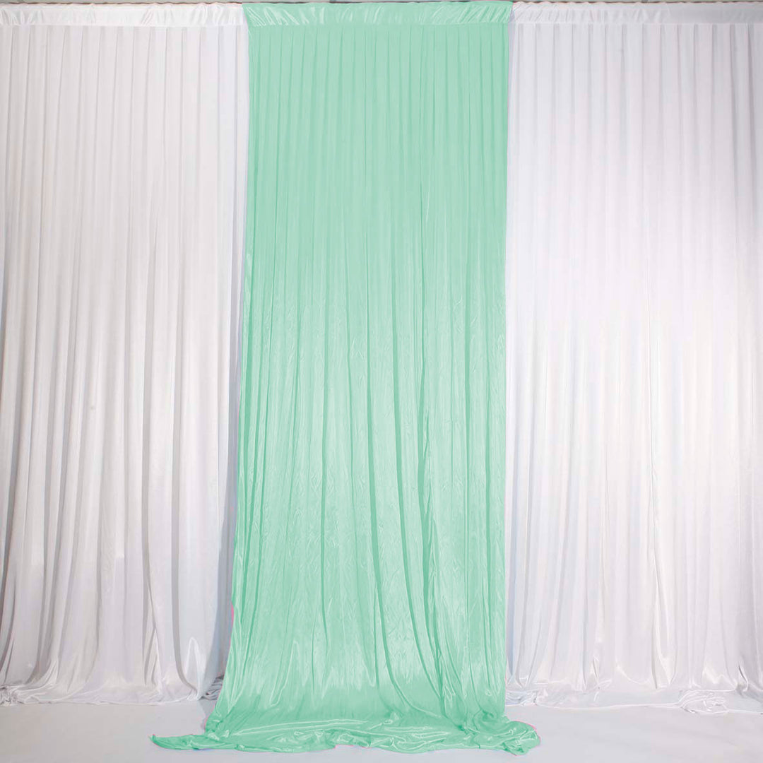 Mint Ice Silk Satin Backdrop Convertible Panels 1mx3m No swag open