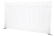 White Ice Silk Satin Backdrops - 6 meters length x 3 meters high