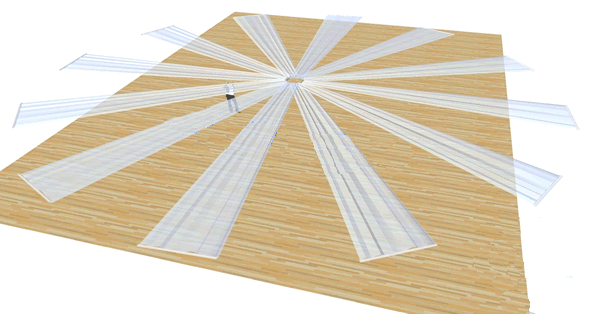 Ceiling Drape Ice Silk - Ivory - 10m - Scale Layout