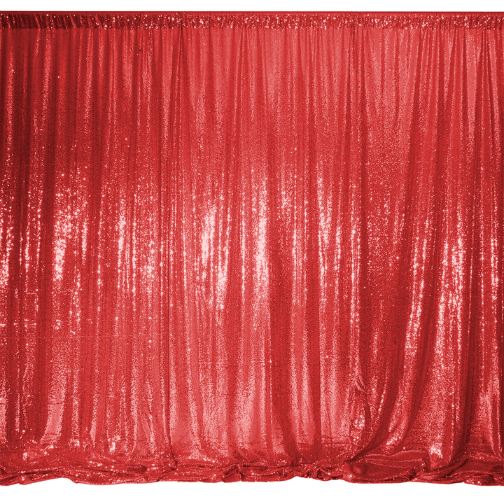 Red Sequin Backdrop Curtain 3m x 1.25m