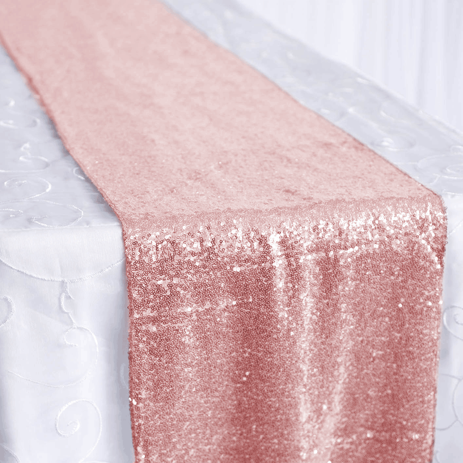 Sequin Table Runner - Rose Gold